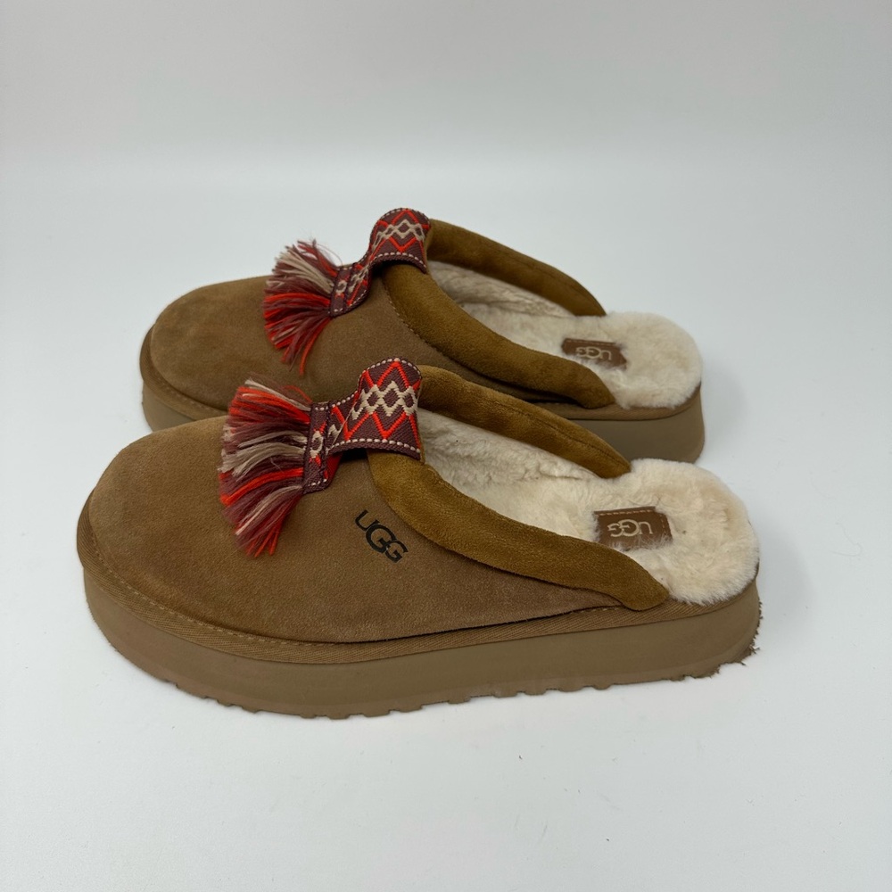 UGG TAZZLE Women's Slippers Suede Chestnut US 10 - Picture 3 of 12